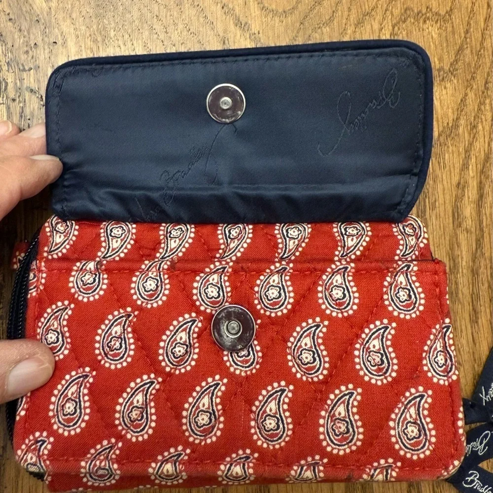 Vera Bradley Red Paisley Wallet/Crossbody